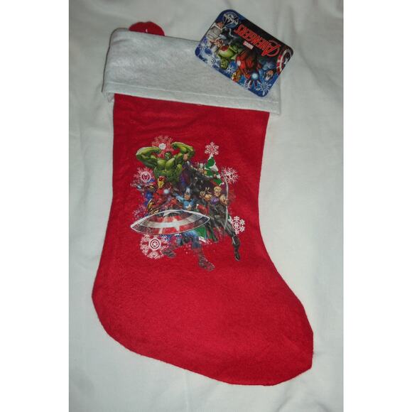 Avengers Marvel 15.5inch Red Felt Christmas Stocking by RUZ - Picture 1 of 2